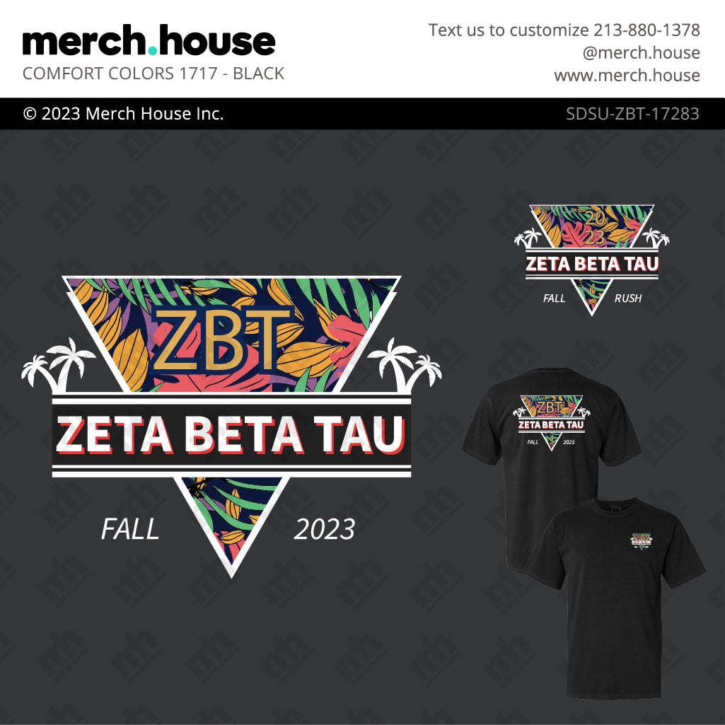 Fraternity Rush Shirt Tropical Triangle