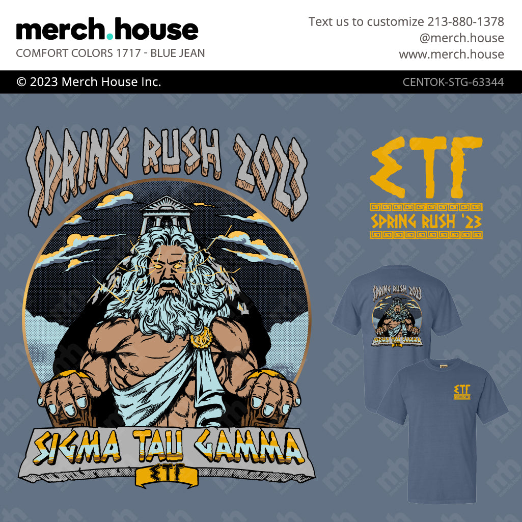 Fraternity Rush Shirt Zeus Greek God