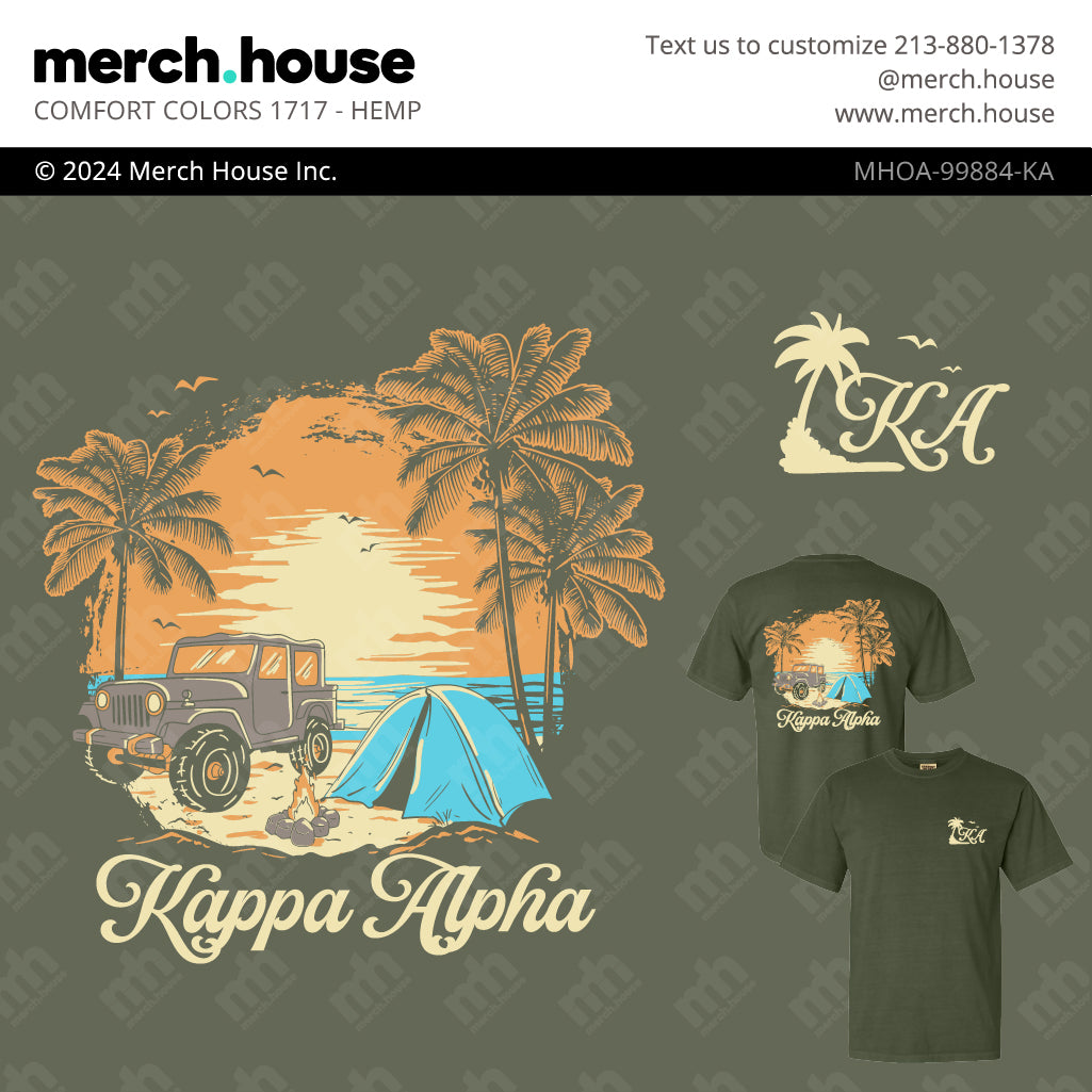Kappa Alpha Order PR Jeep Tent Beach Shirt