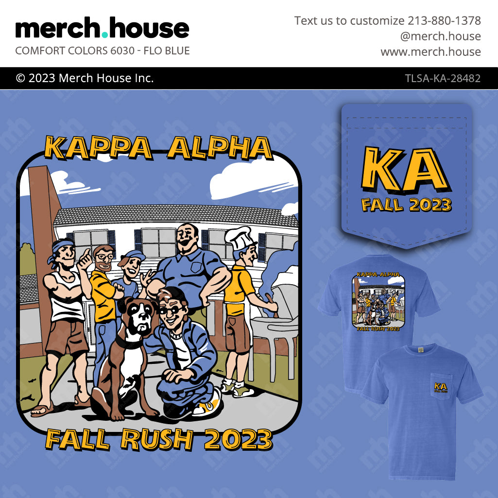 Kappa Alpha Order Rush Shirt Cartoon Brotherhood