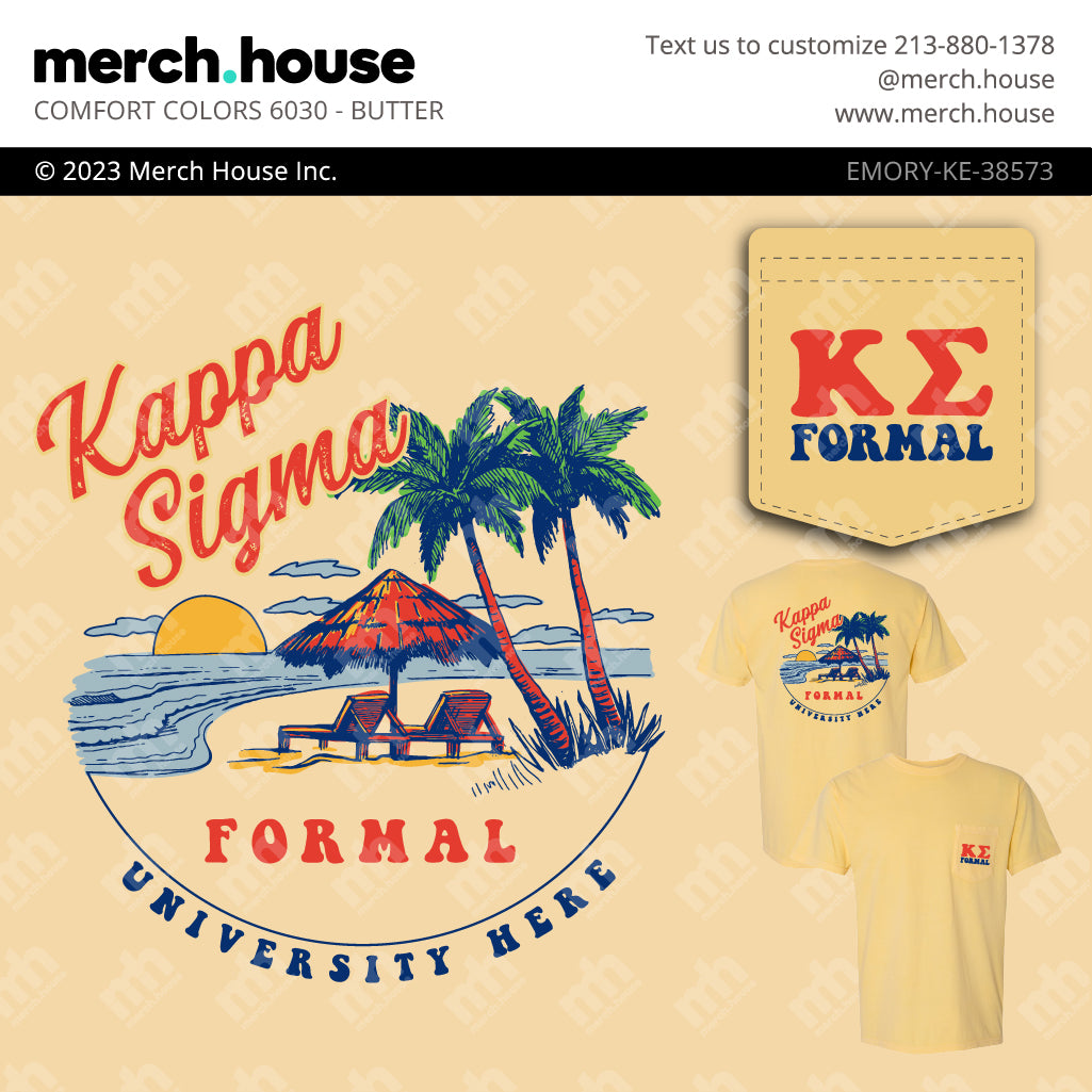 Kappa Sigma Formal Beach Paradise Shirt