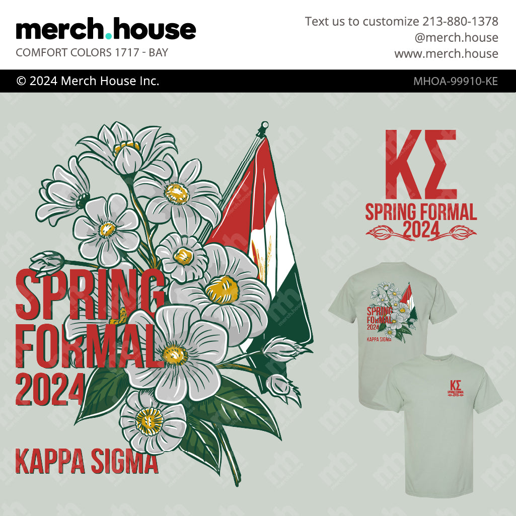 Kappa Sigma Formal Flower and Flag Shirt