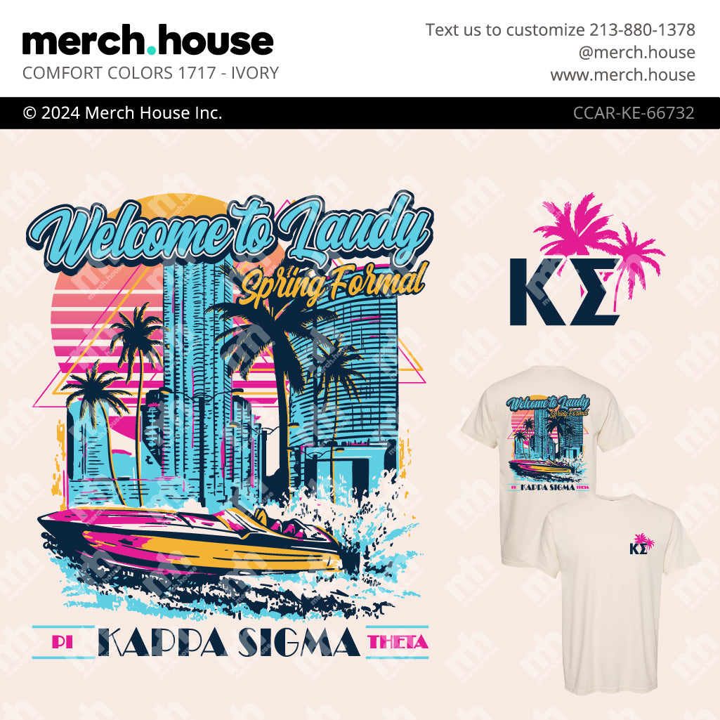 Kappa Sigma Formal Miami Vice Boat Shirt