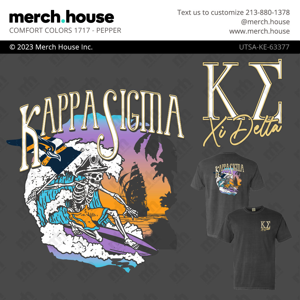 Kappa Sigma PR Skeleton Surfer Shirt