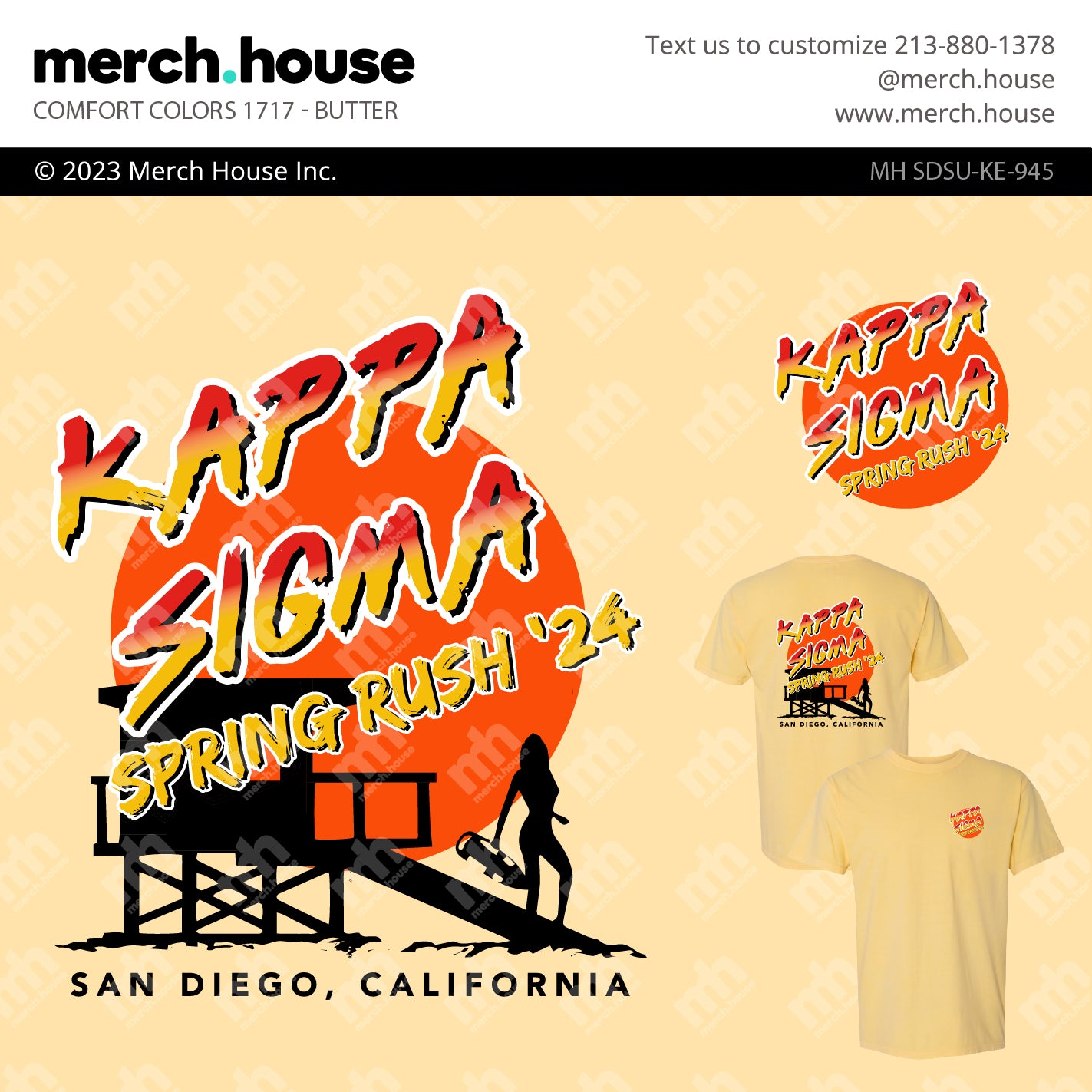 Kappa Sigma Rush Shirt Baywatch Sunset