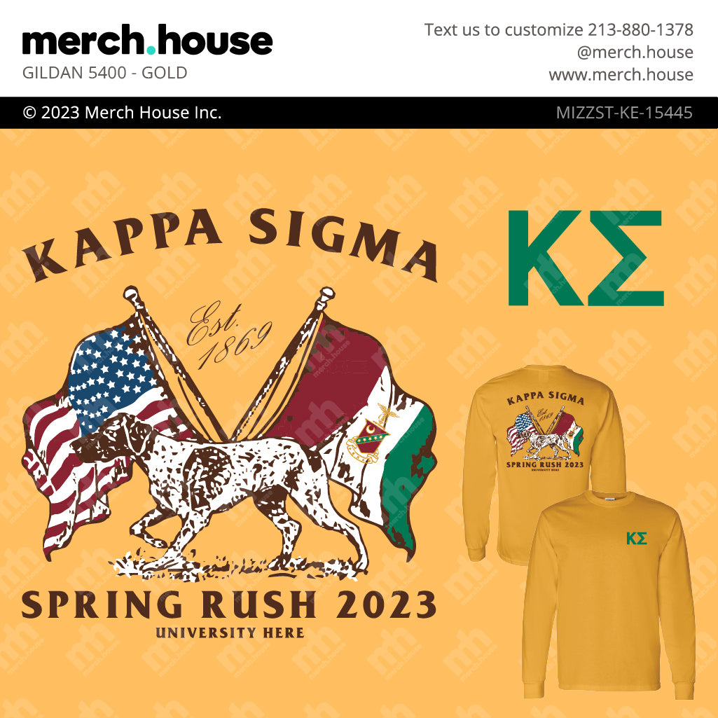 Kappa Sigma Rush Shirt Flag Dog