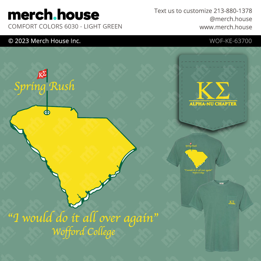 Kappa Sigma Rush Shirt Golf State Shape
