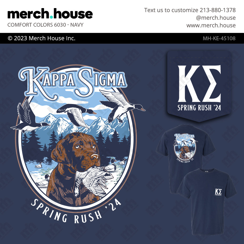 Kappa Sigma Rush Shirt Hunting Dog