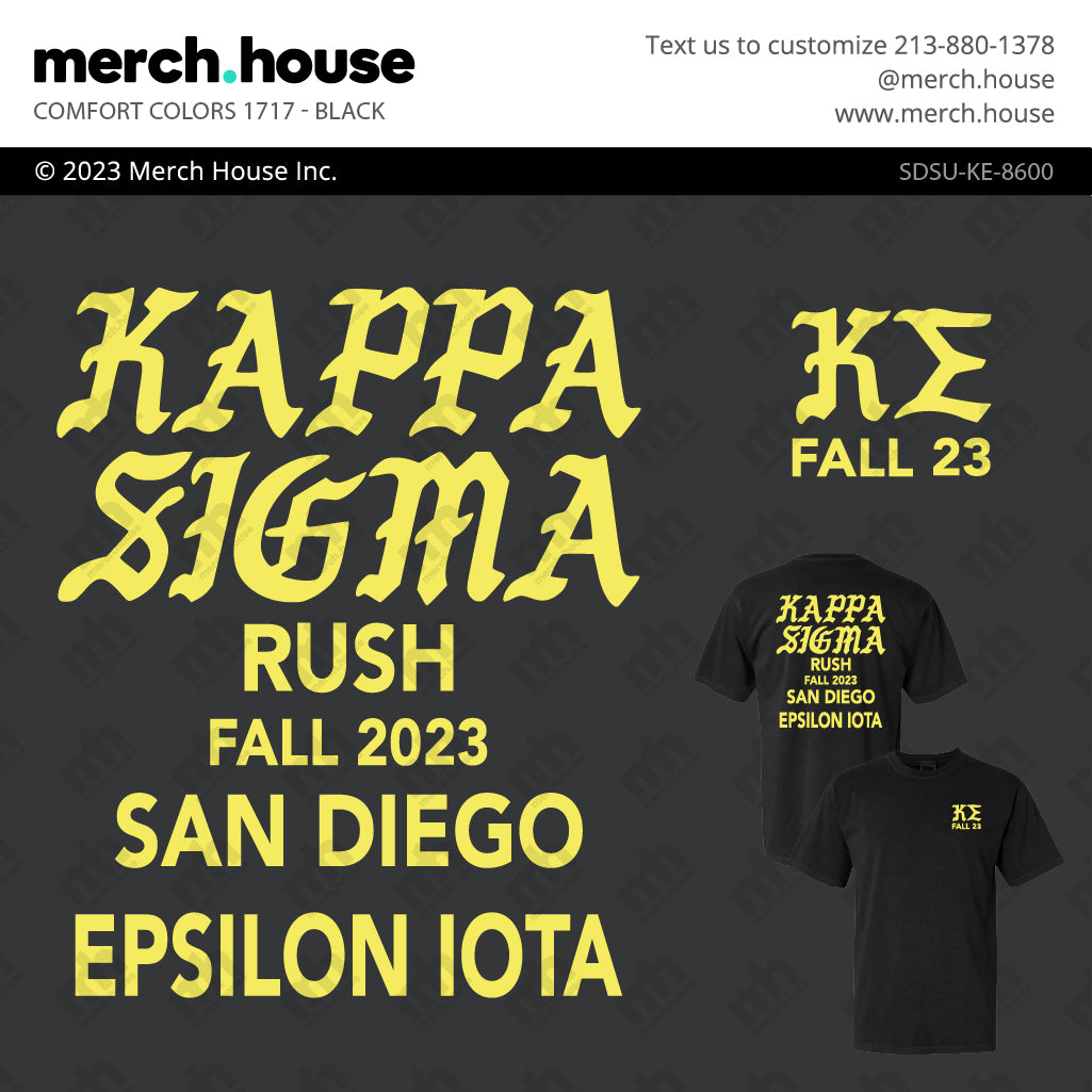 Kappa Sigma Rush Shirt Pablo