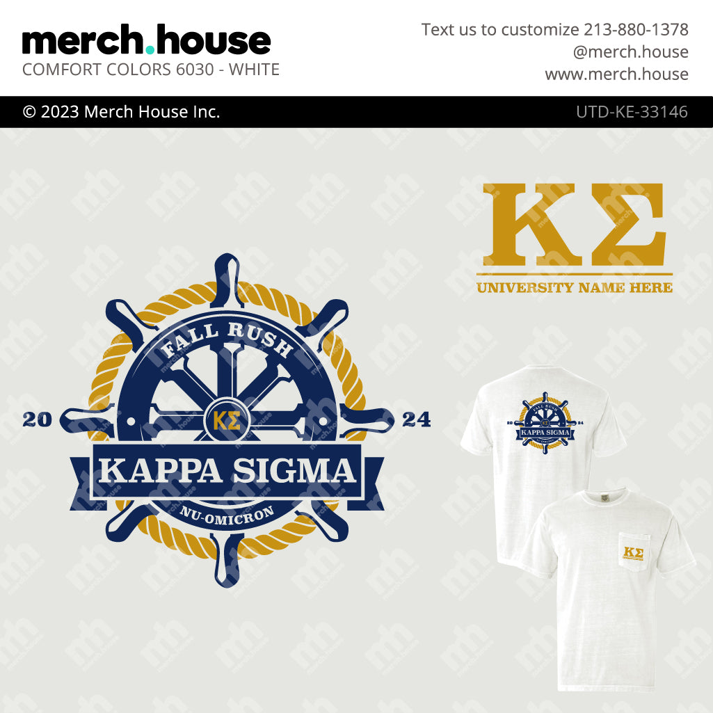 Kappa Sigma Rush Shirt Sailing Wheel