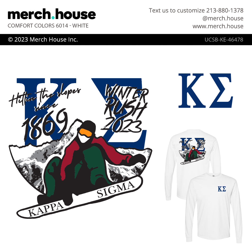Kappa Sigma Rush Shirt Snowboard Grab