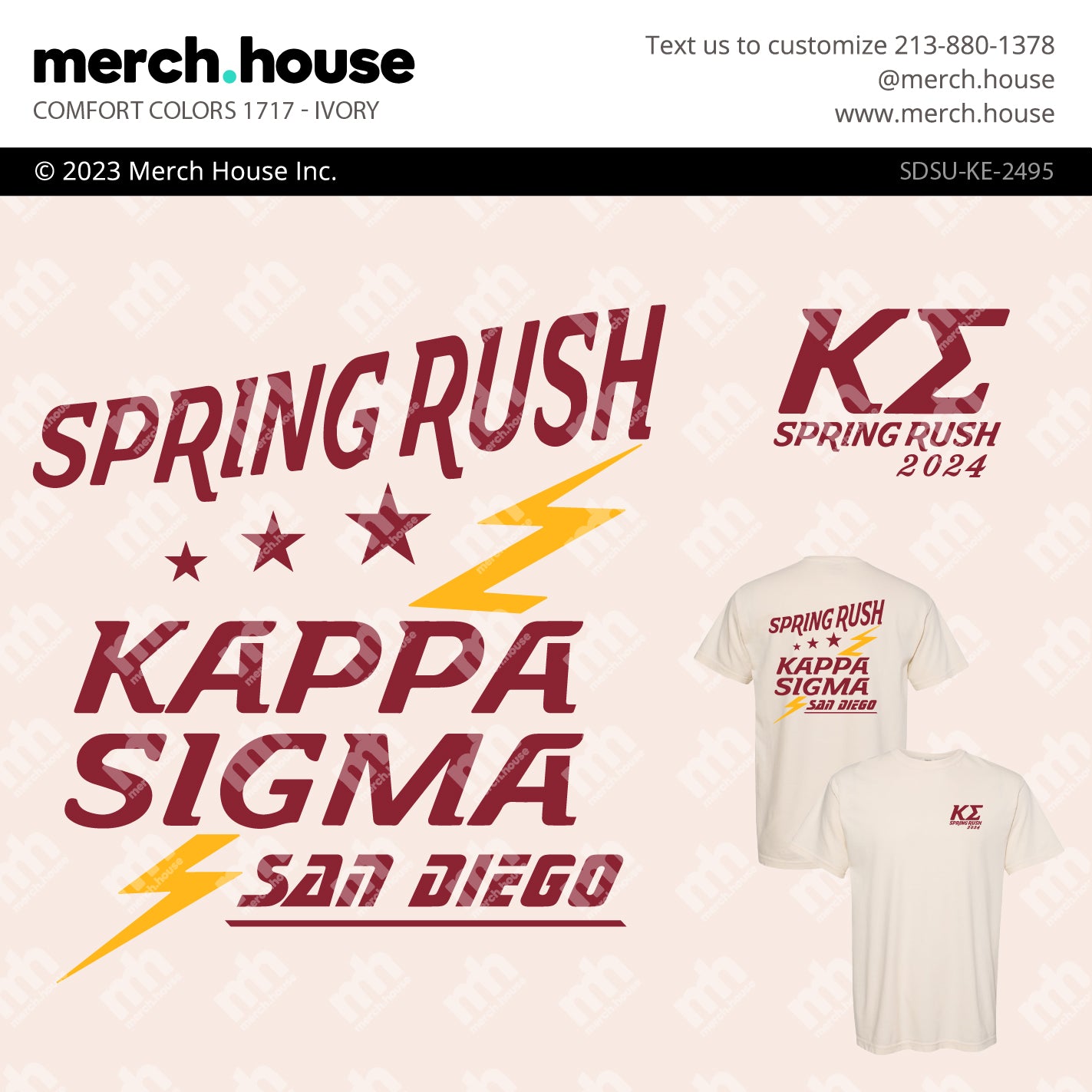 Kappa Sigma Rush Shirt Throwback Bolts