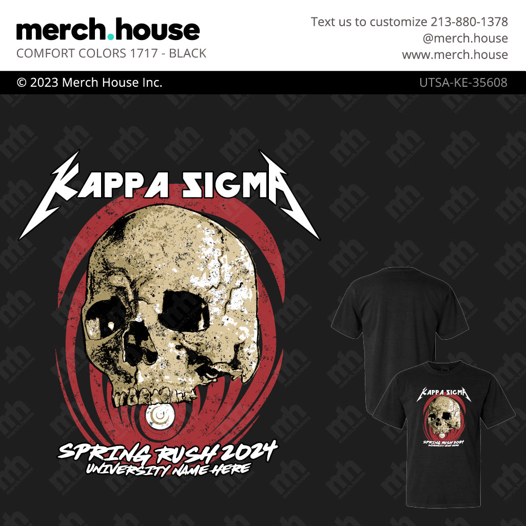 Kappa Sigma Rush Shirt Tie Dye Skull