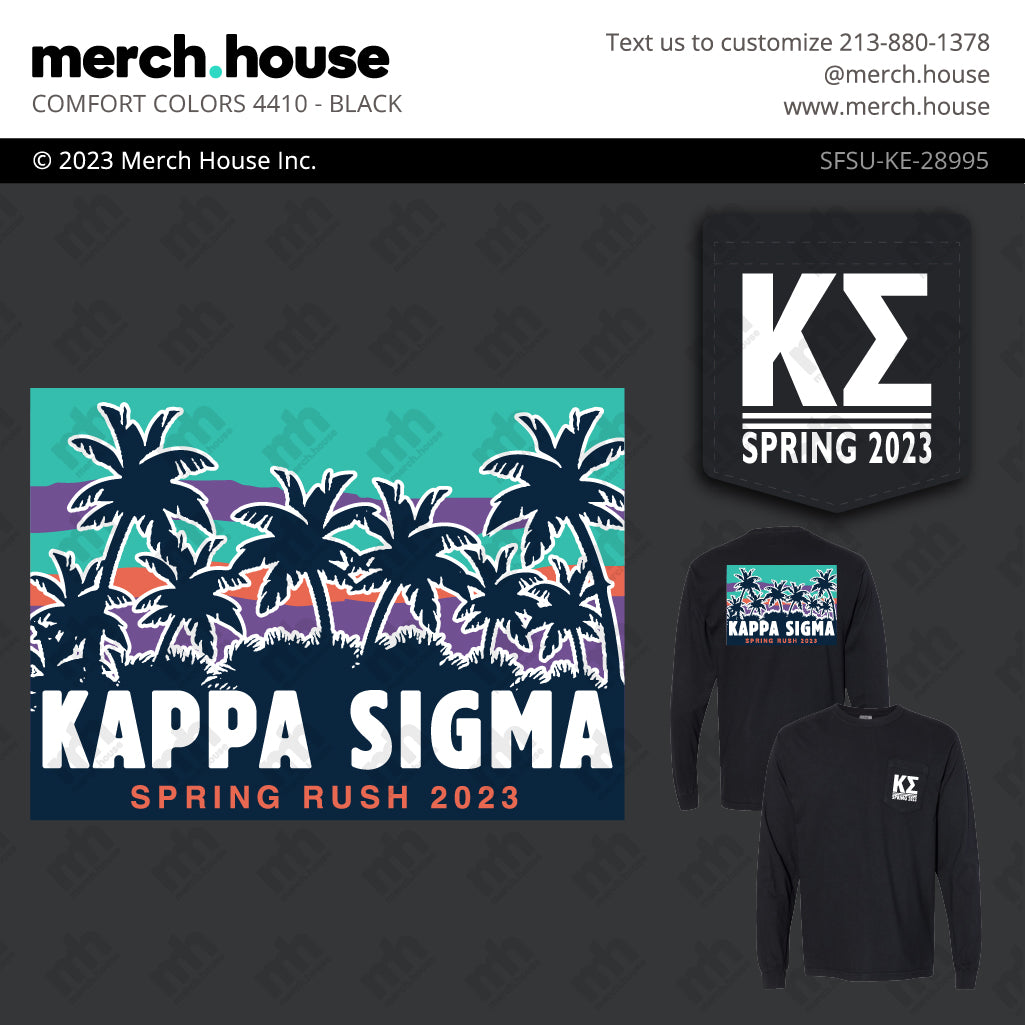 Kappa Sigma Rush Shirt Tropical Palms
