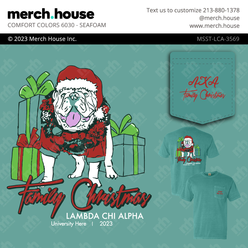 Lambda Chi Alpha Christmas Bulldog Shirt