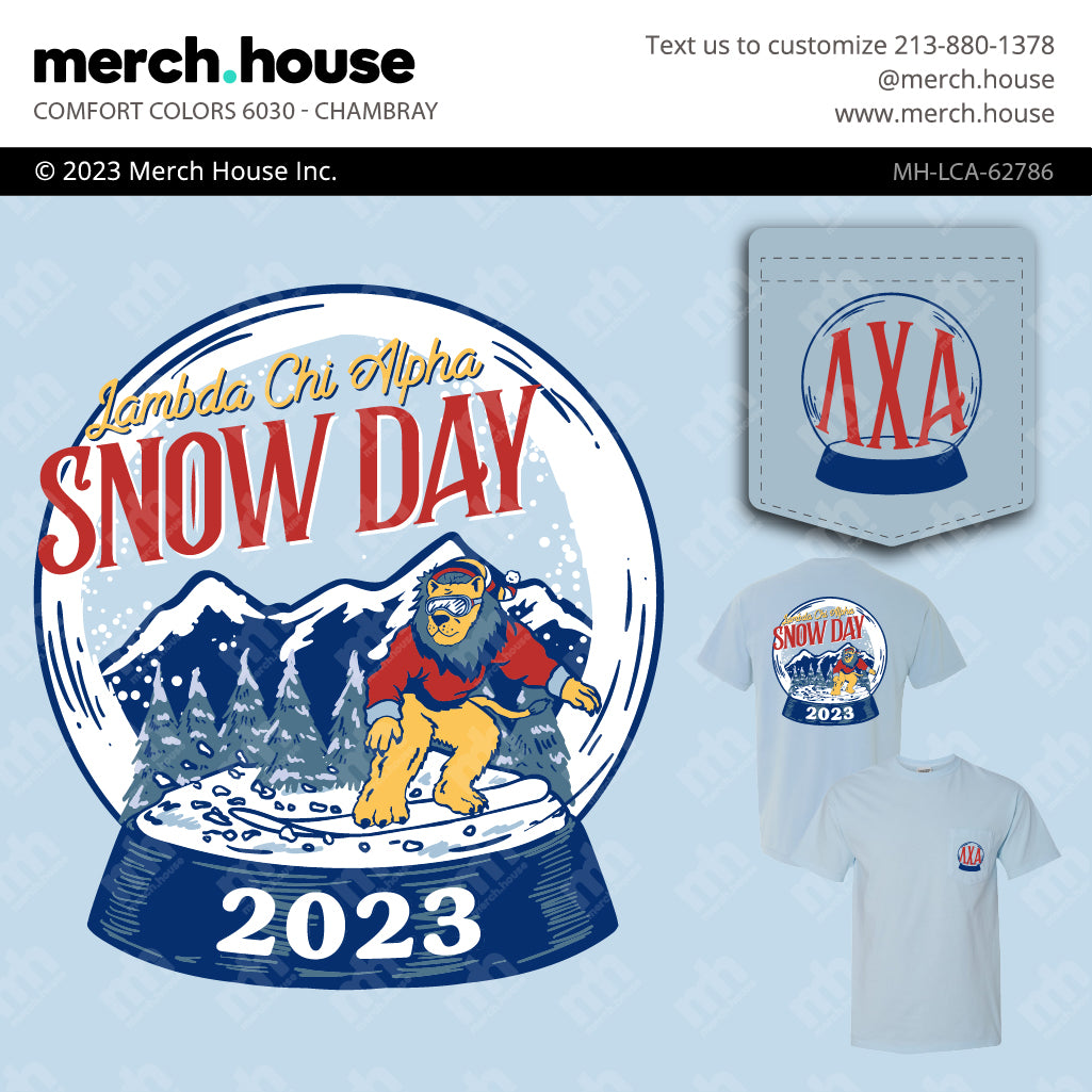 Lambda Chi Alpha Christmas Snow Globe Shirt