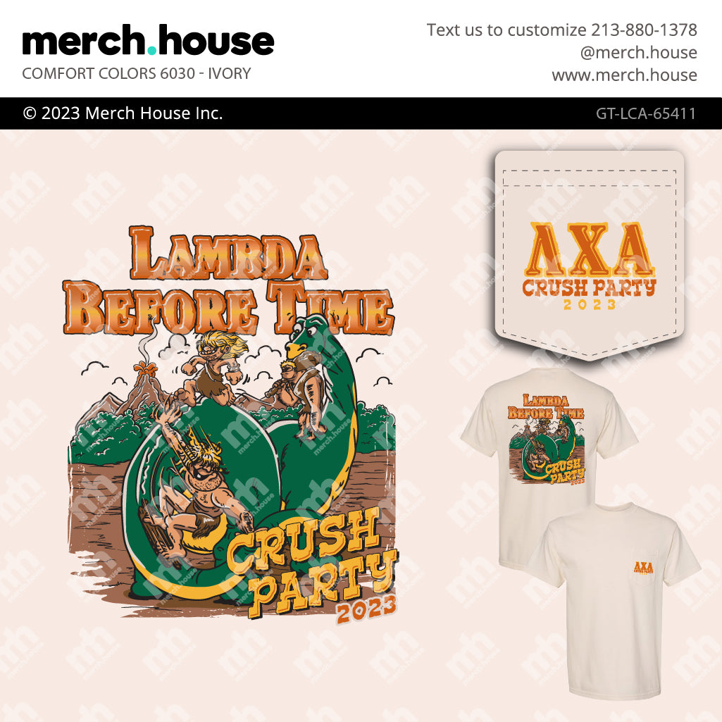 Lambda Chi Alpha Date Party Dinosaur Caveman Shirt