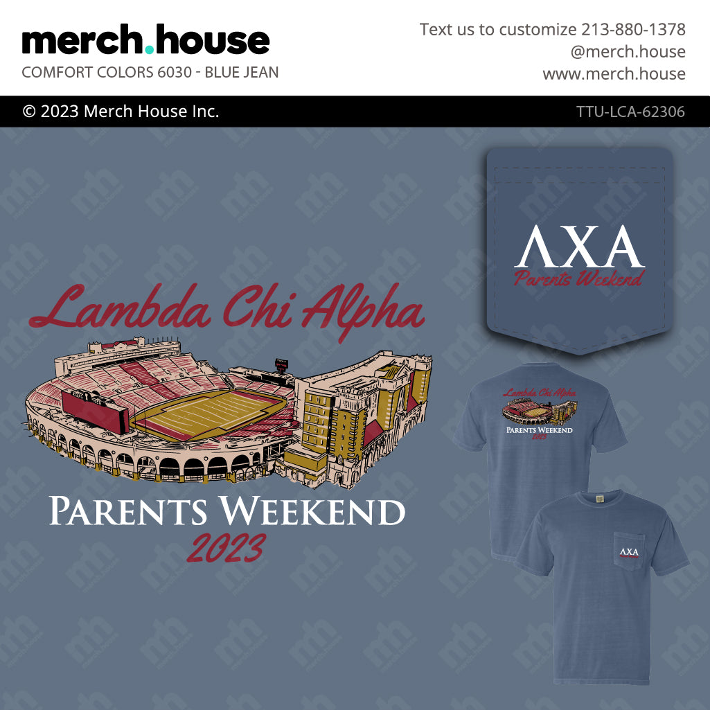Lambda Chi Alpha Parents Weekend Football Stadium Shirt