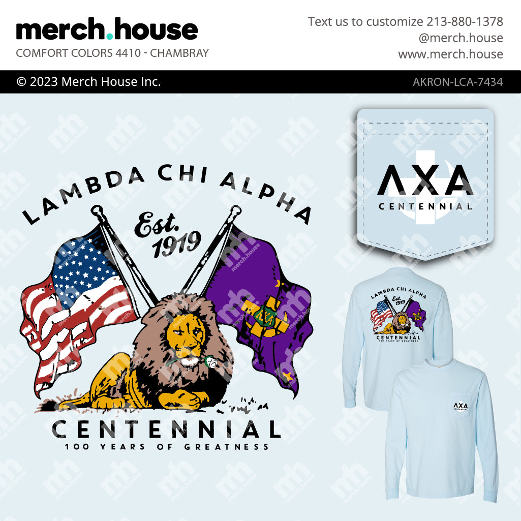 Lambda Chi Alpha PR Centennial Lion Shirt