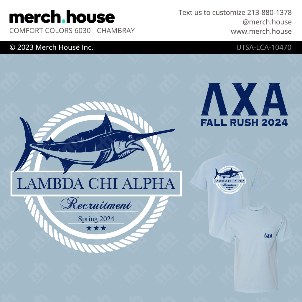 Lambda Chi Alpha Rush Shirt Classy Marlin