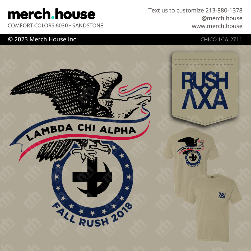 Lambda Chi Alpha Rush Shirt Eagle Crest