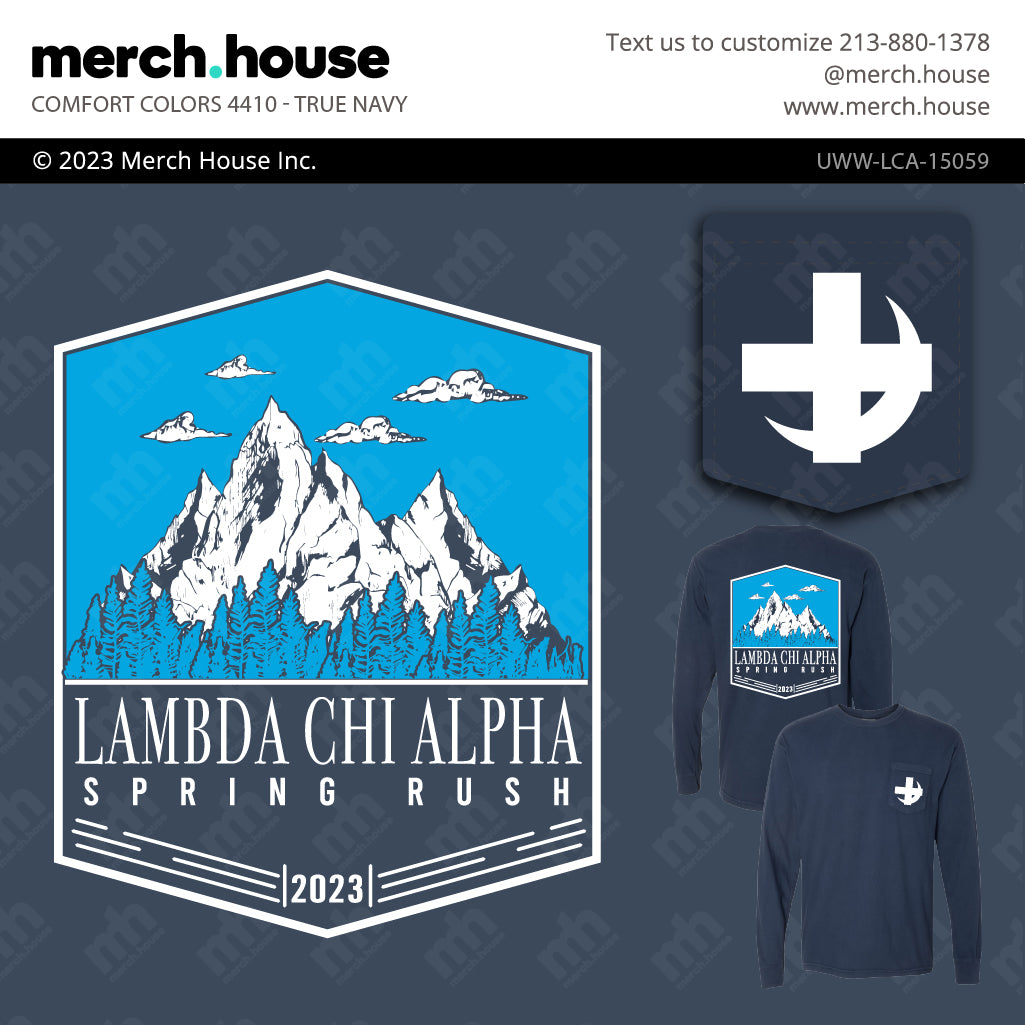 Lambda Chi Alpha Rush Shirt Mountain Scenes