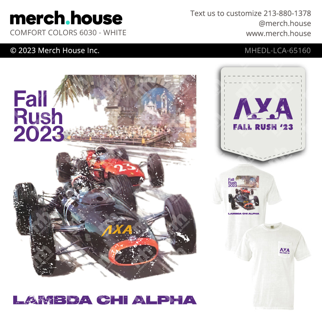 Lambda Chi Alpha Rush Shirt Race Cars