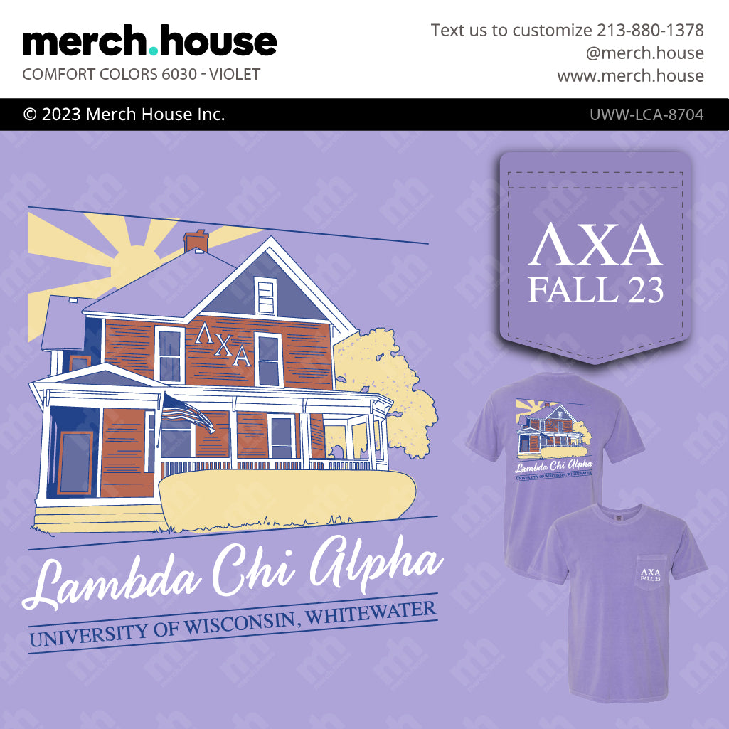 Lambda Chi Alpha Rush Shirt Sunset Chapter House