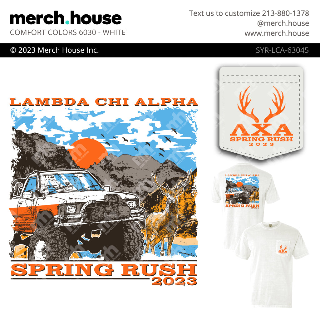 Lambda Chi Alpha Rush Shirt Truck and Deer
