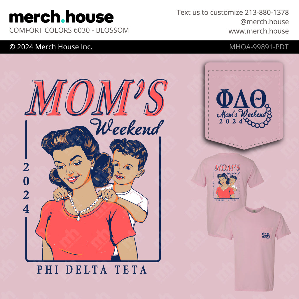 Phi Delta Theta Mom's Weekend Pearl Necklace Shirt