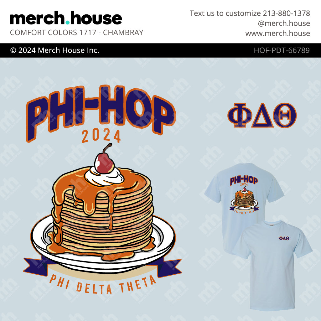 Phi Delta Theta Philanthropy Cherry on Pancakes Shirt