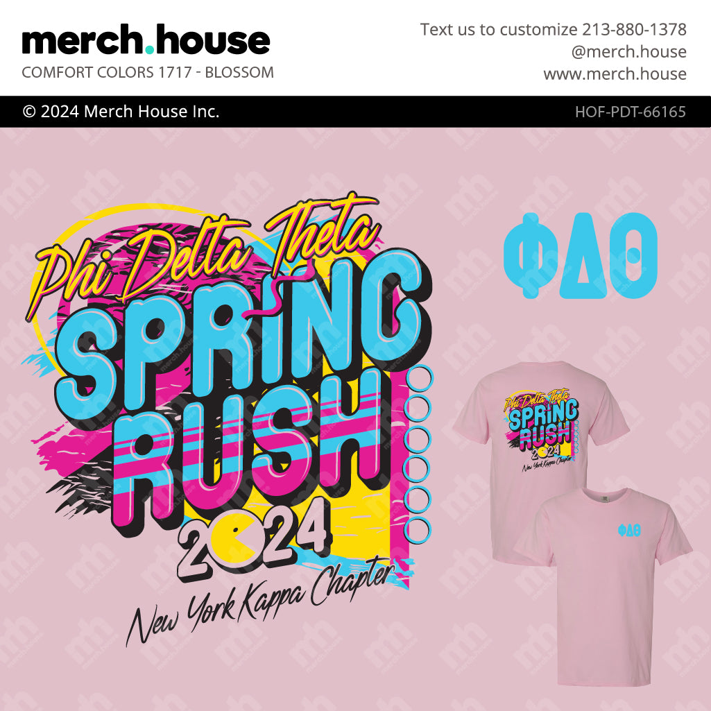 Phi Delta Theta Rush Shirt Colorful Fonts
