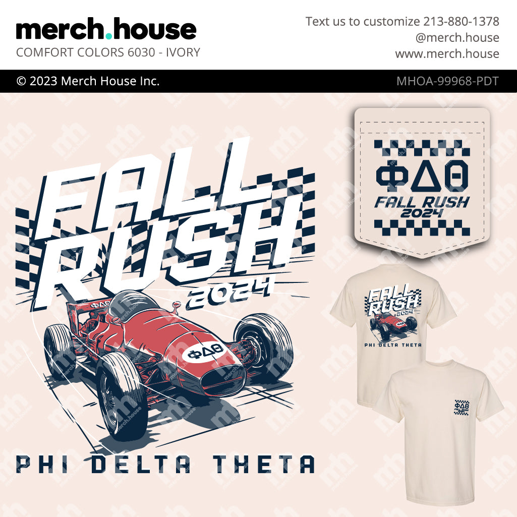 Phi Delta Theta Rush Shirt Vintage F1 Car 