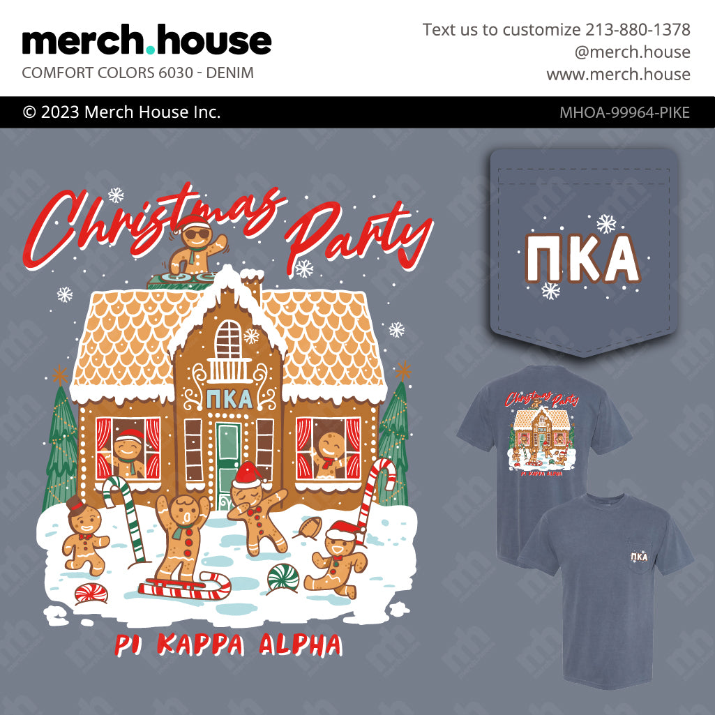 Pi Kappa Alpha Christmas Gingerbread House Shirt