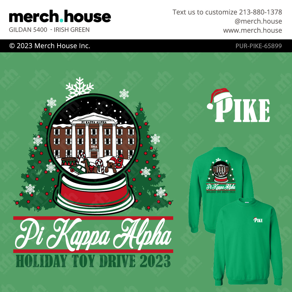 Pi Kappa Alpha Christmas Snow Globe Chapter House Shirt