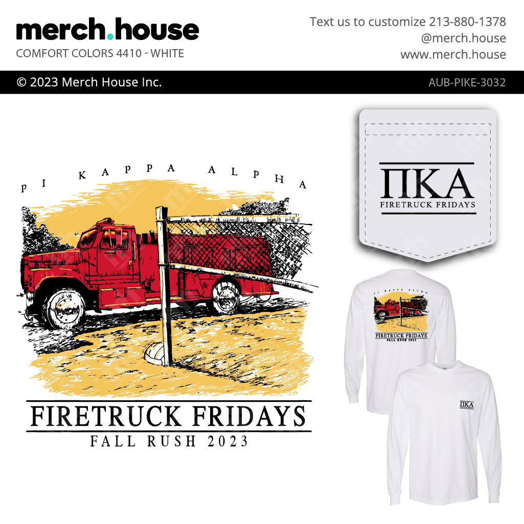 Pi Kappa Alpha Philanthropy Firetruck Fridays Shirt