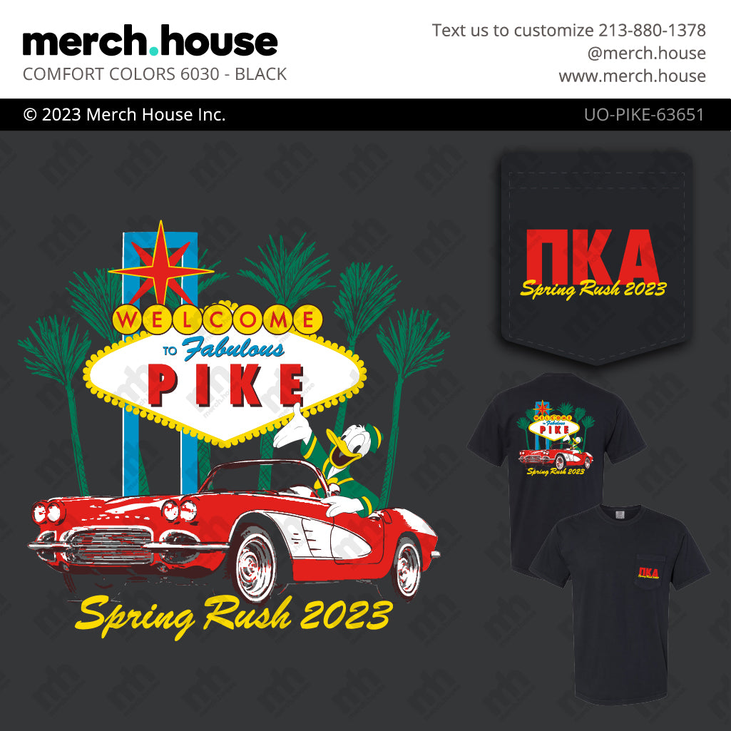 Pi Kappa Alpha Rush Shirt Donald's Classic Car