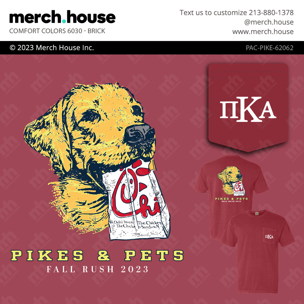 Pi Kappa Alpha Rush Shirt Pikes and Pets