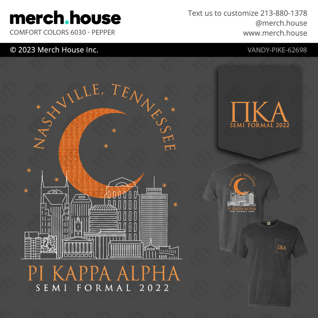 Pi Kappa Alpha Semi Formal Crescent Moon Shirt