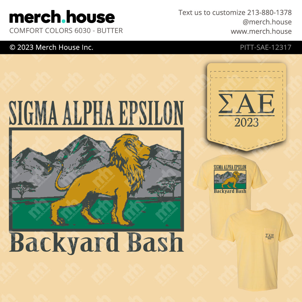 SAE Philanthropy Backyard Lion Shirt