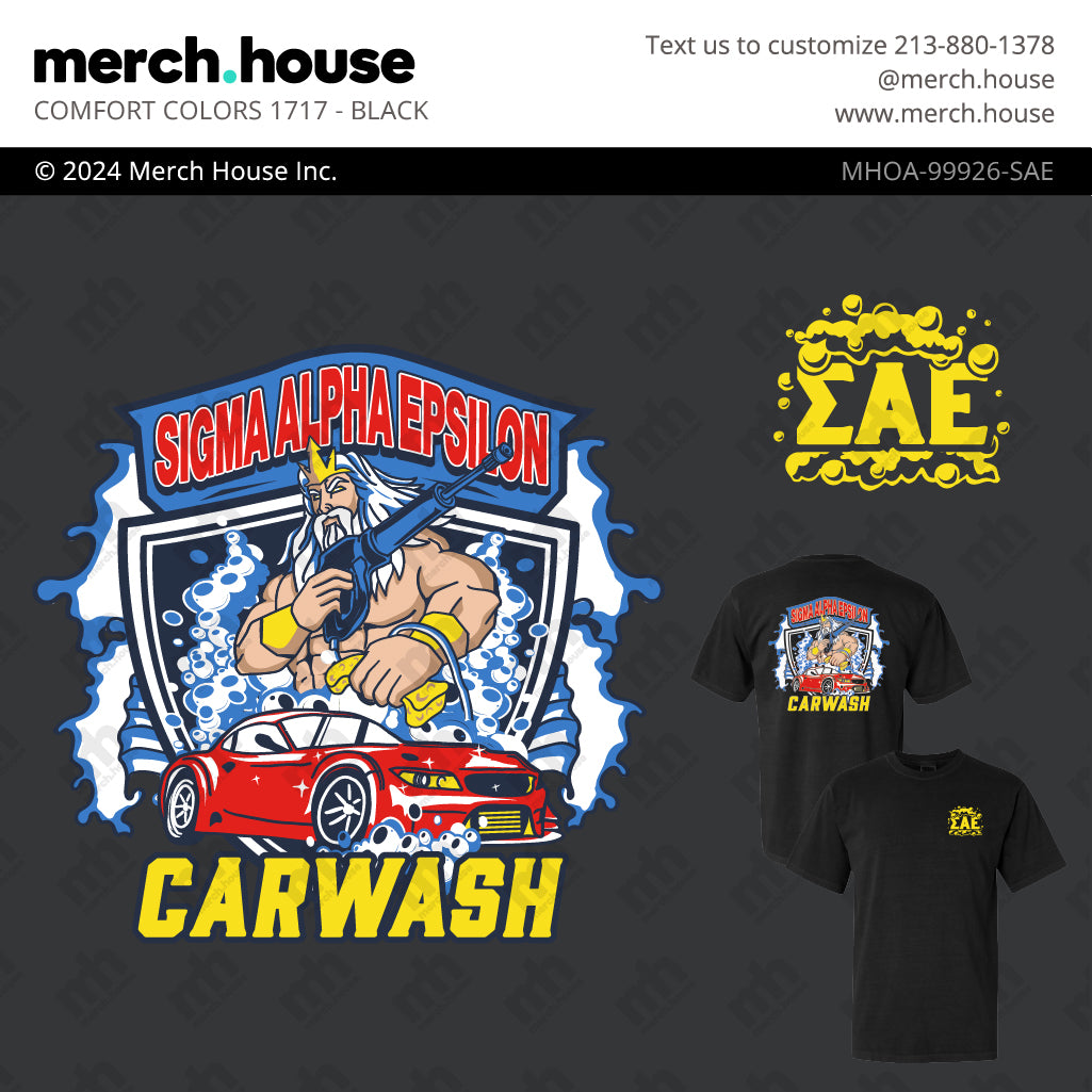 SAE Philanthropy Zeus Car Wash Shirt