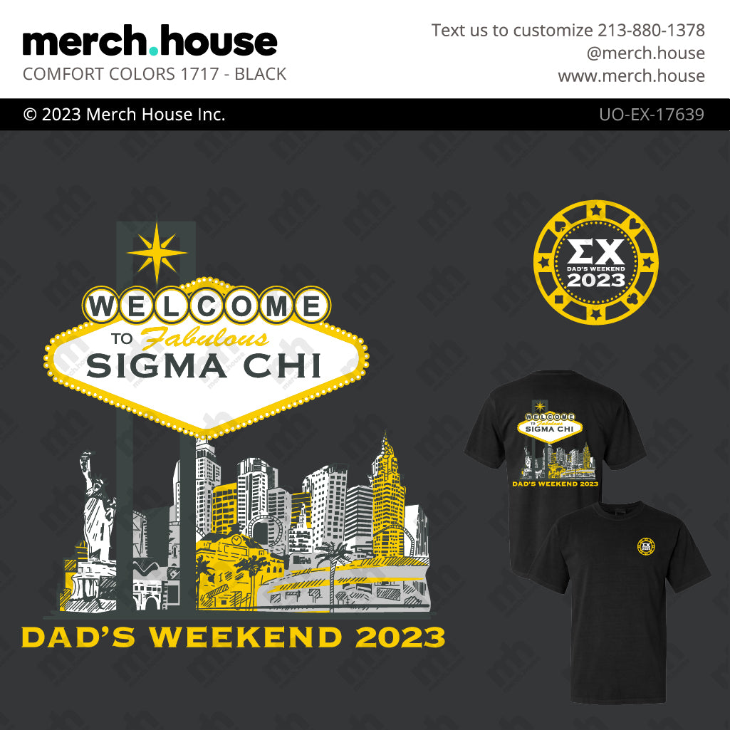 Sigma Chi Dad's Weekend Vegas Sign Shirt