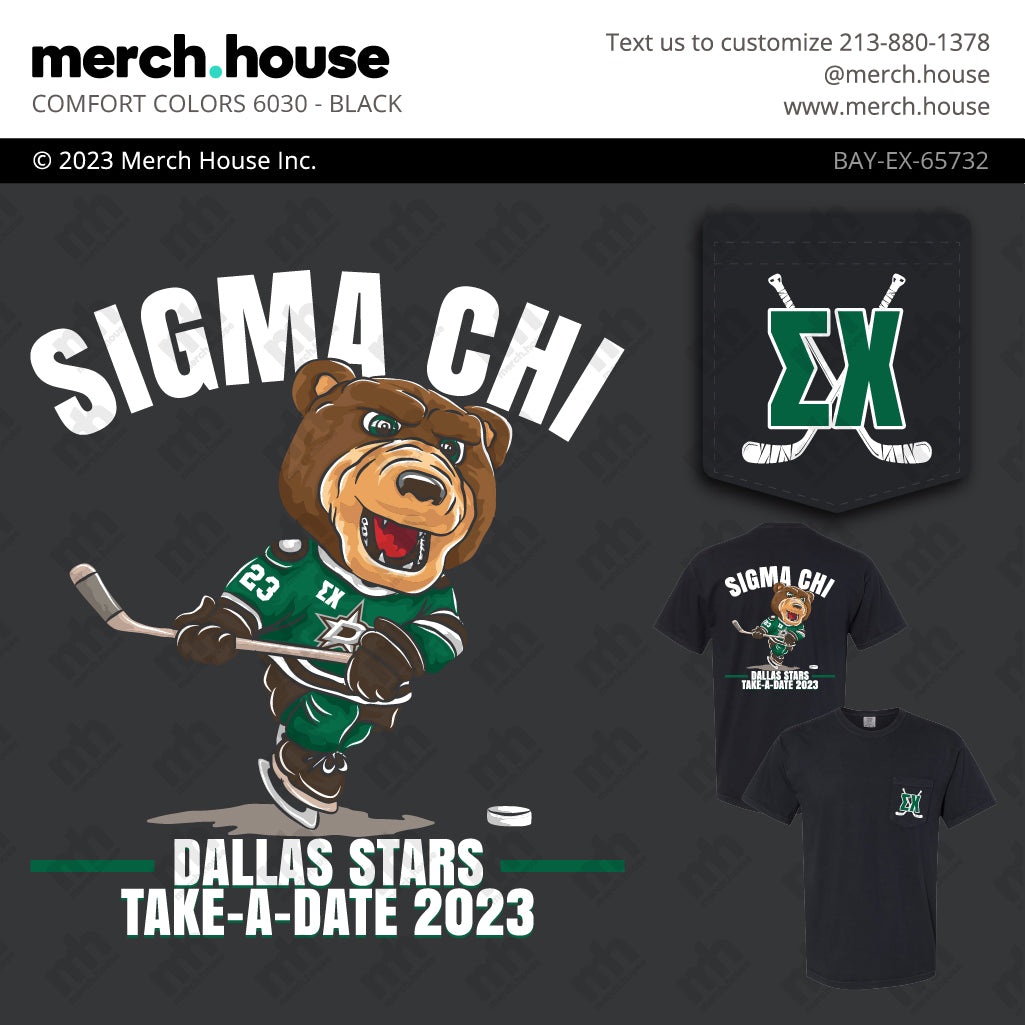 Sigma Chi Date Party Hockey Bear Shirt