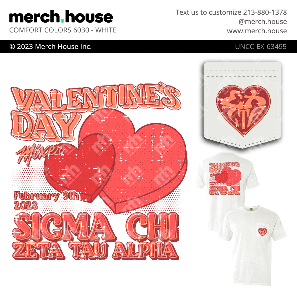 Sigma Chi Date Party Valentines Heart Shirt