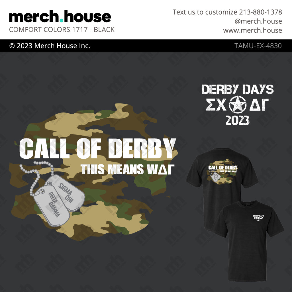 Sigma Chi Derby Days Call of Duty Shirt