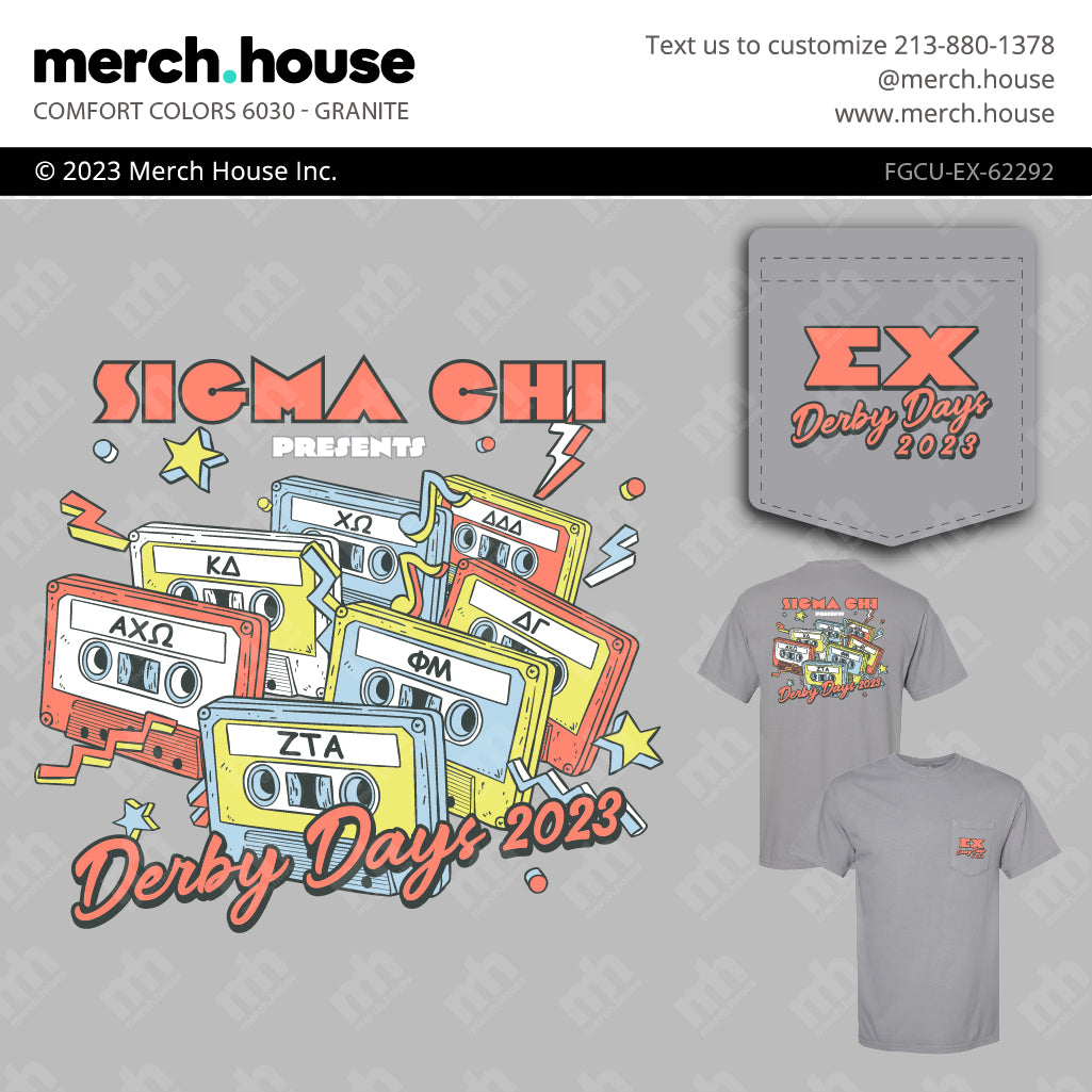 Sigma Chi Derby Days Cassette Tapes Shirt
