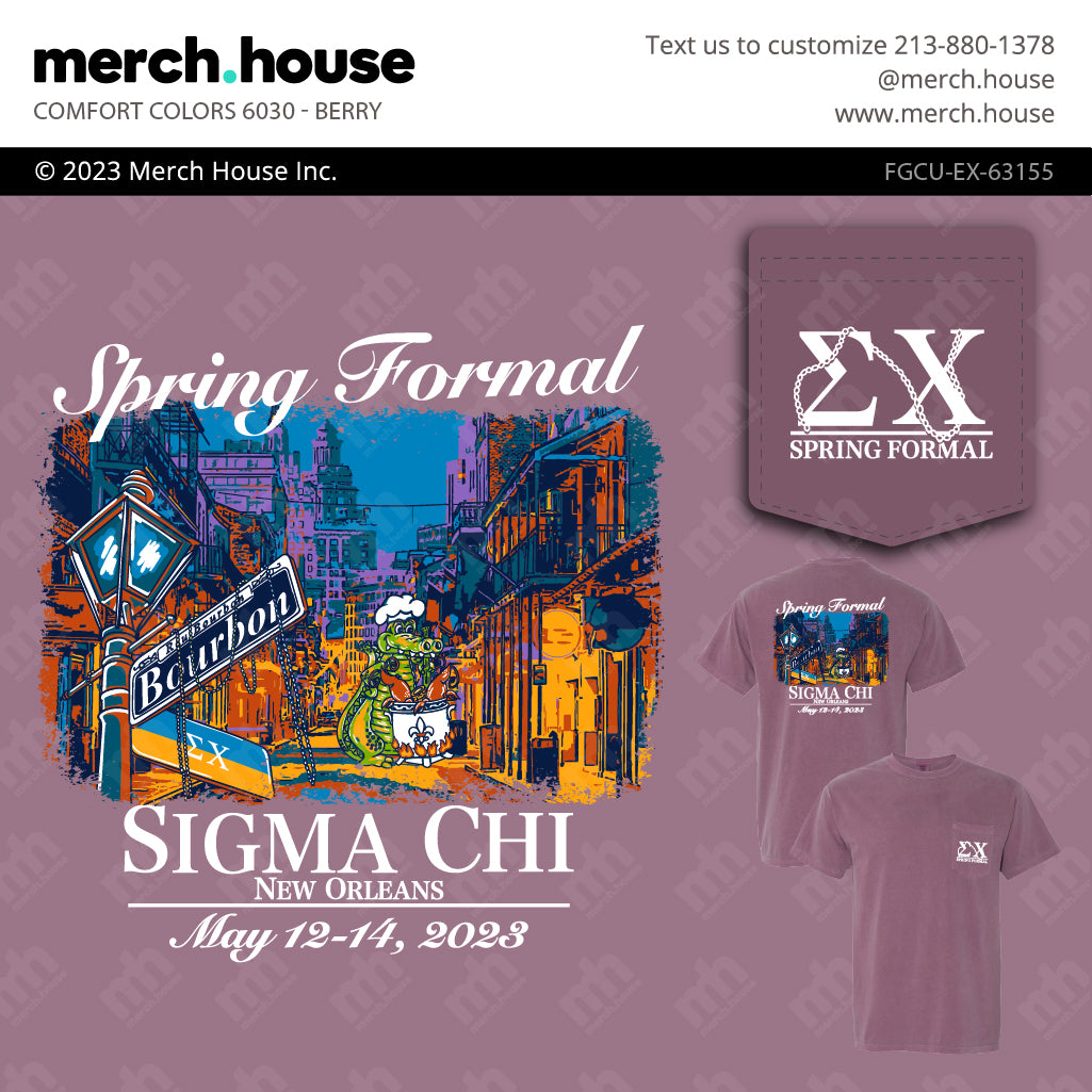 Sigma Chi Formal New Orleans Street Shirt