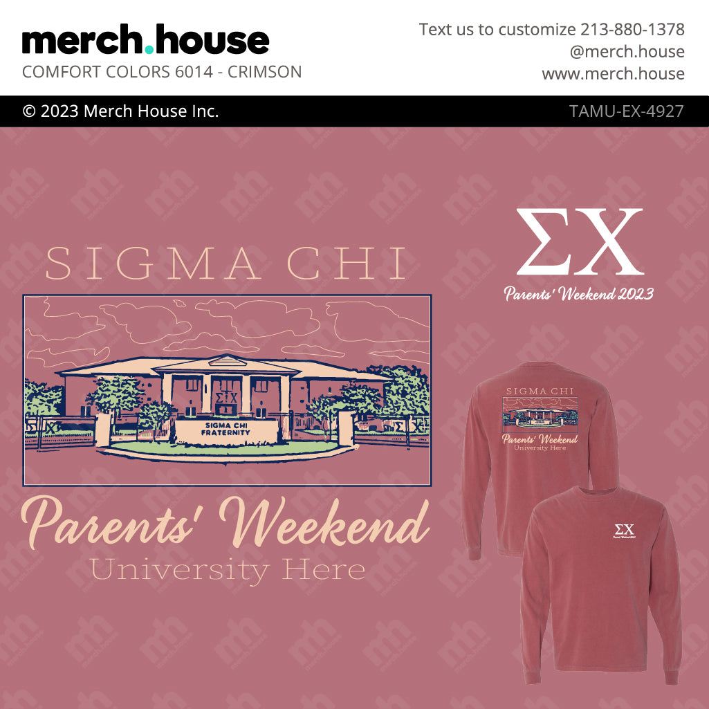 Sigma Chi Parents Weekend Chapter House Shirt
