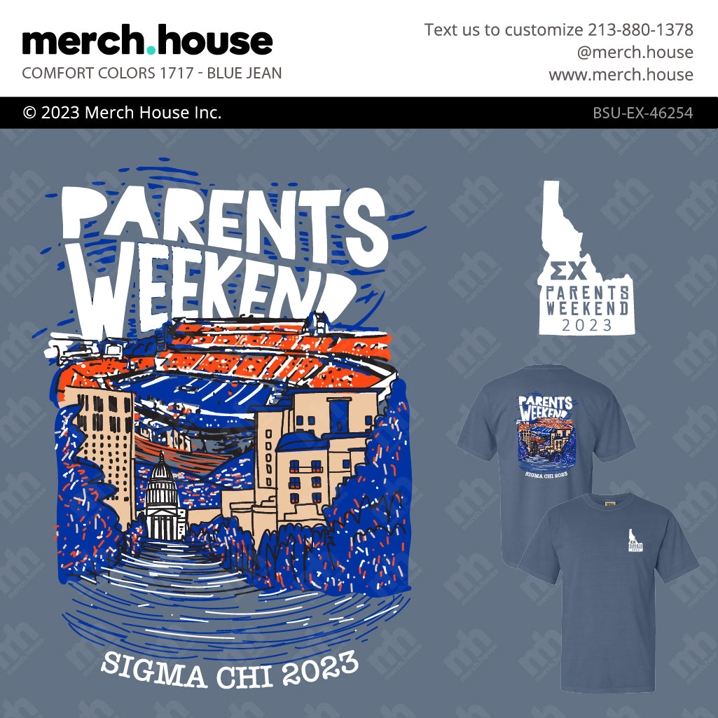 Sigma Chi Parents Weekend College Town Shirt