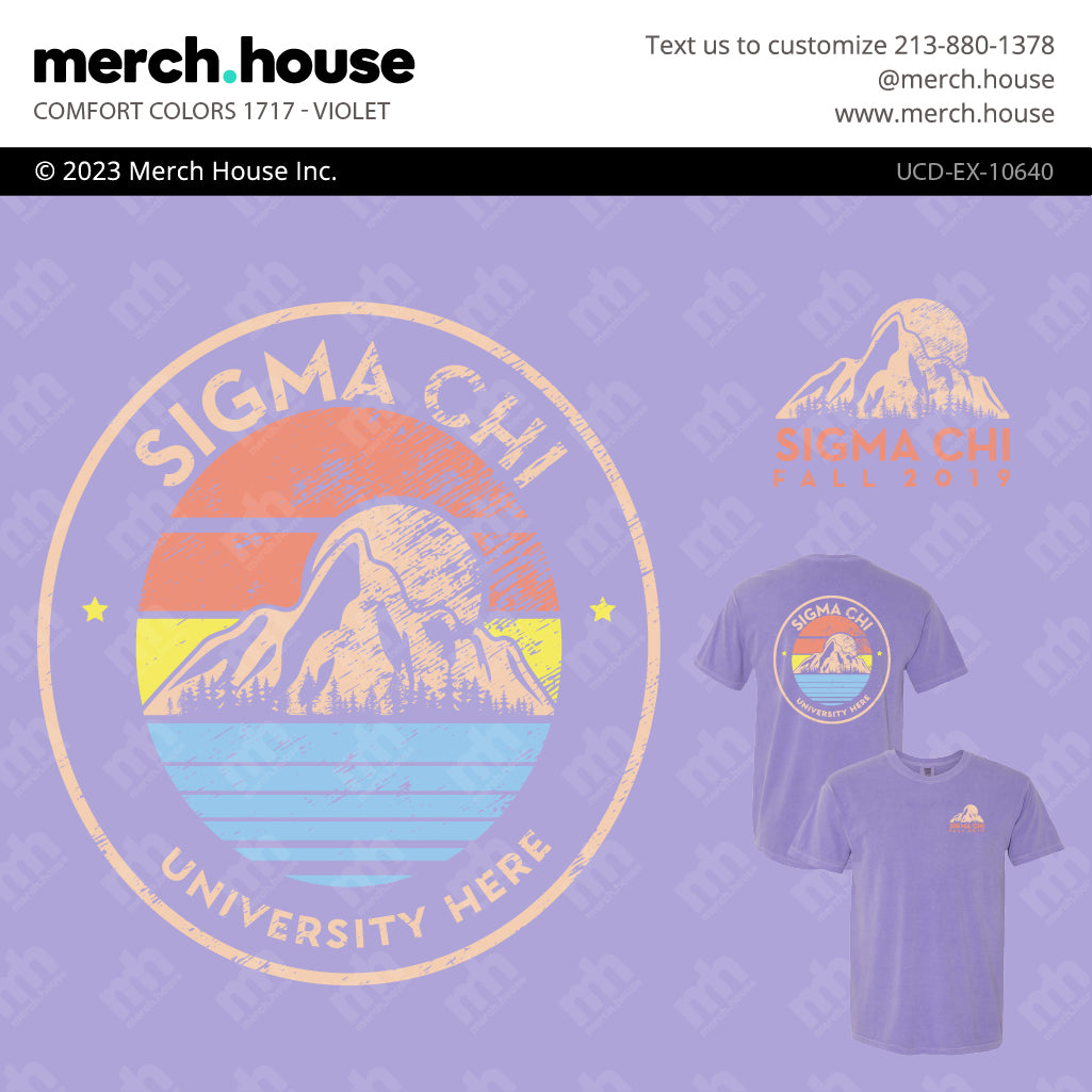Sigma Chi PR Distressed Mountain Shirt